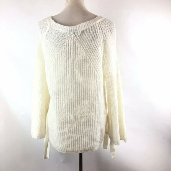 Project Naadam Open Knit Bell Sleeve Tied Sweater - Picture 8 of 8